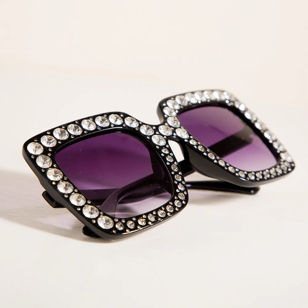 Kid Fashion Geometric Frame Rhinestones Sunglasses big image 4