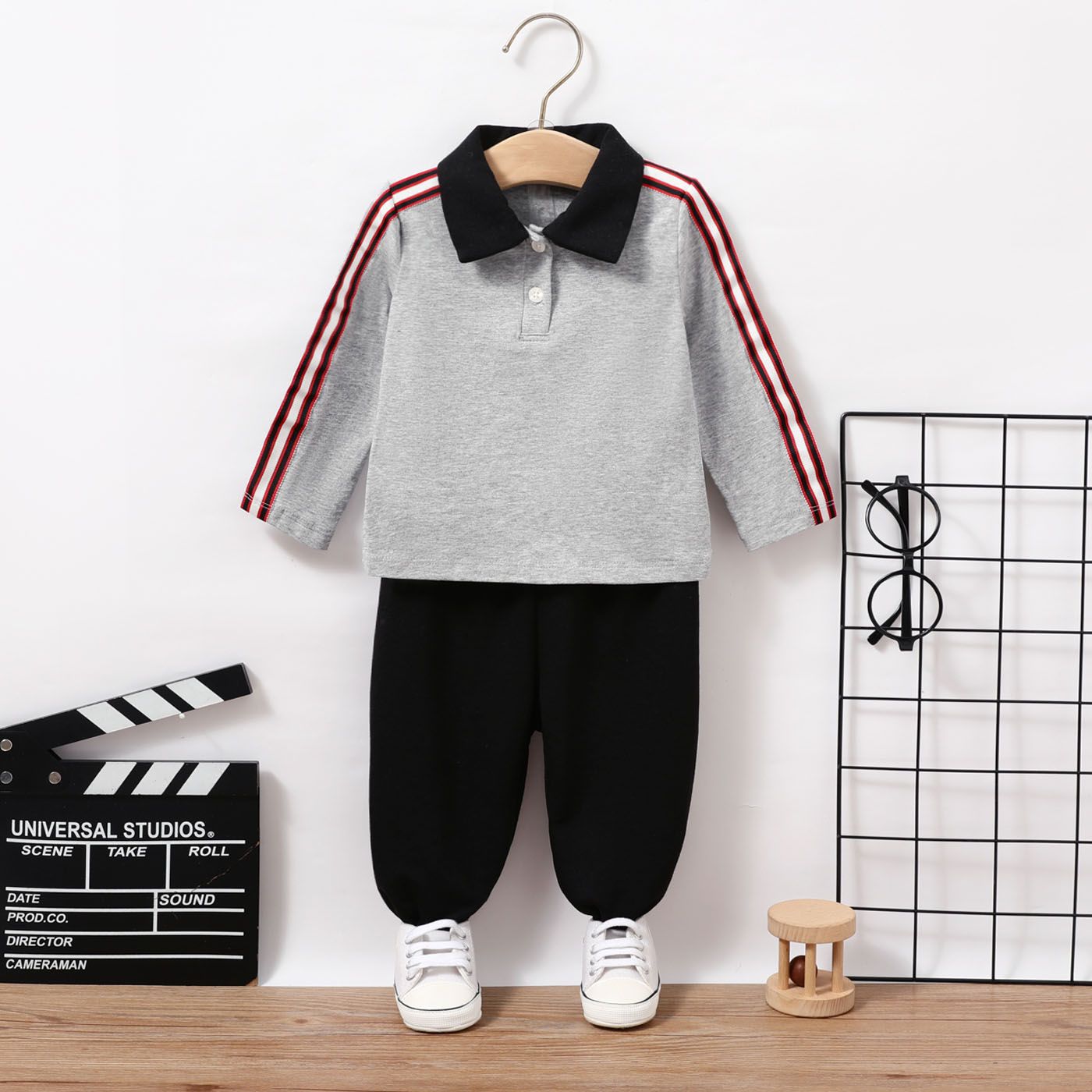 

Baby Boy Casual Solid Color Long Sleeve Set