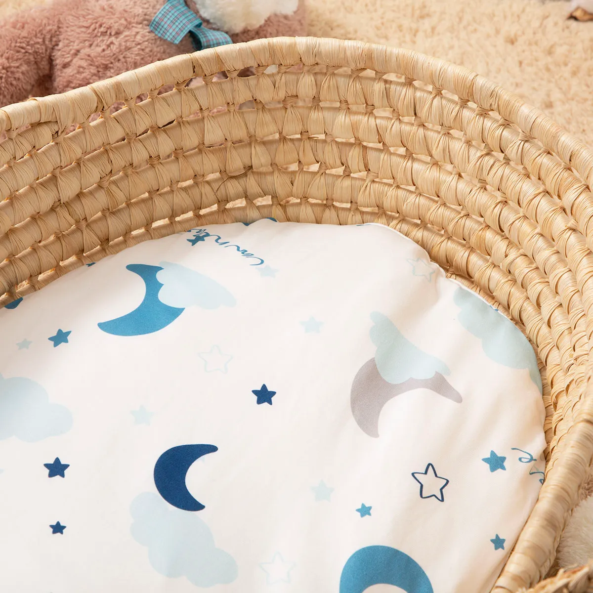 Capa removível para cama biônica de bebê capa removível e lavável espreguiçadeira de bebê capa de ninho de bebê sem zíper Branco big image 1