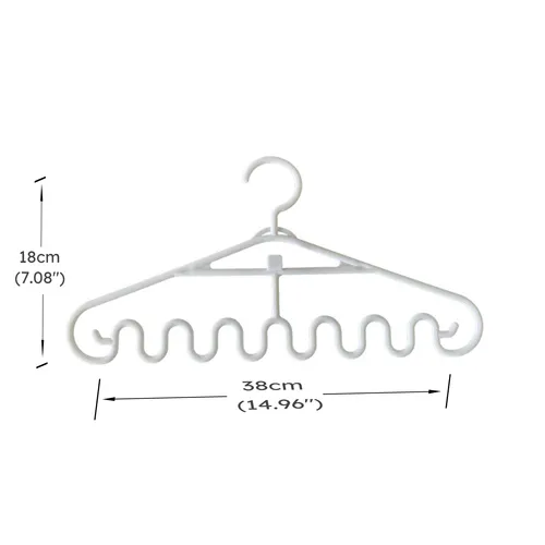 3er-Pack Wellenbügel, rutschfester Multifunktions-Trockenständer aus Kunststoff für Krawatten, Schals, Kleidersäcke