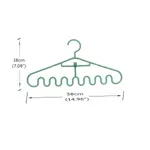 3 عبوات من الشماعات الموجية غير القابلة للانزلاق من البلاستيك متعدد الوظائف لتجفيف الملابس لأوشحة الملابس وأكياس الملابس أخضر