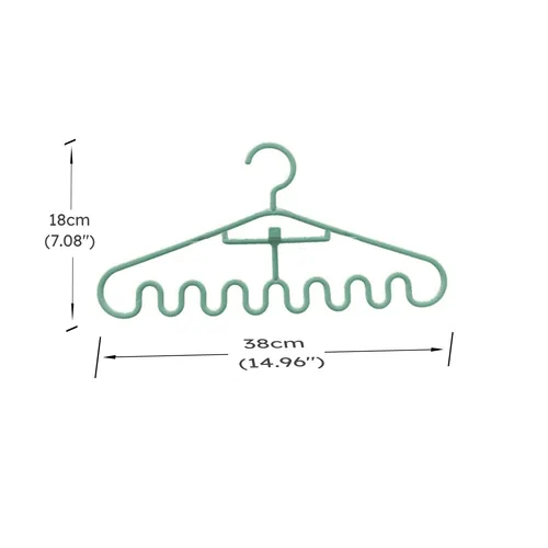 3er-Pack Wellenbügel, rutschfester Multifunktions-Trockenständer aus Kunststoff für Krawatten, Schals, Kleidersäcke