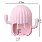 Cactus Toothbrush Holder Wall-Mounted Free Punch Tooth Brush Storage Rack Bathroom Accessories  image 2