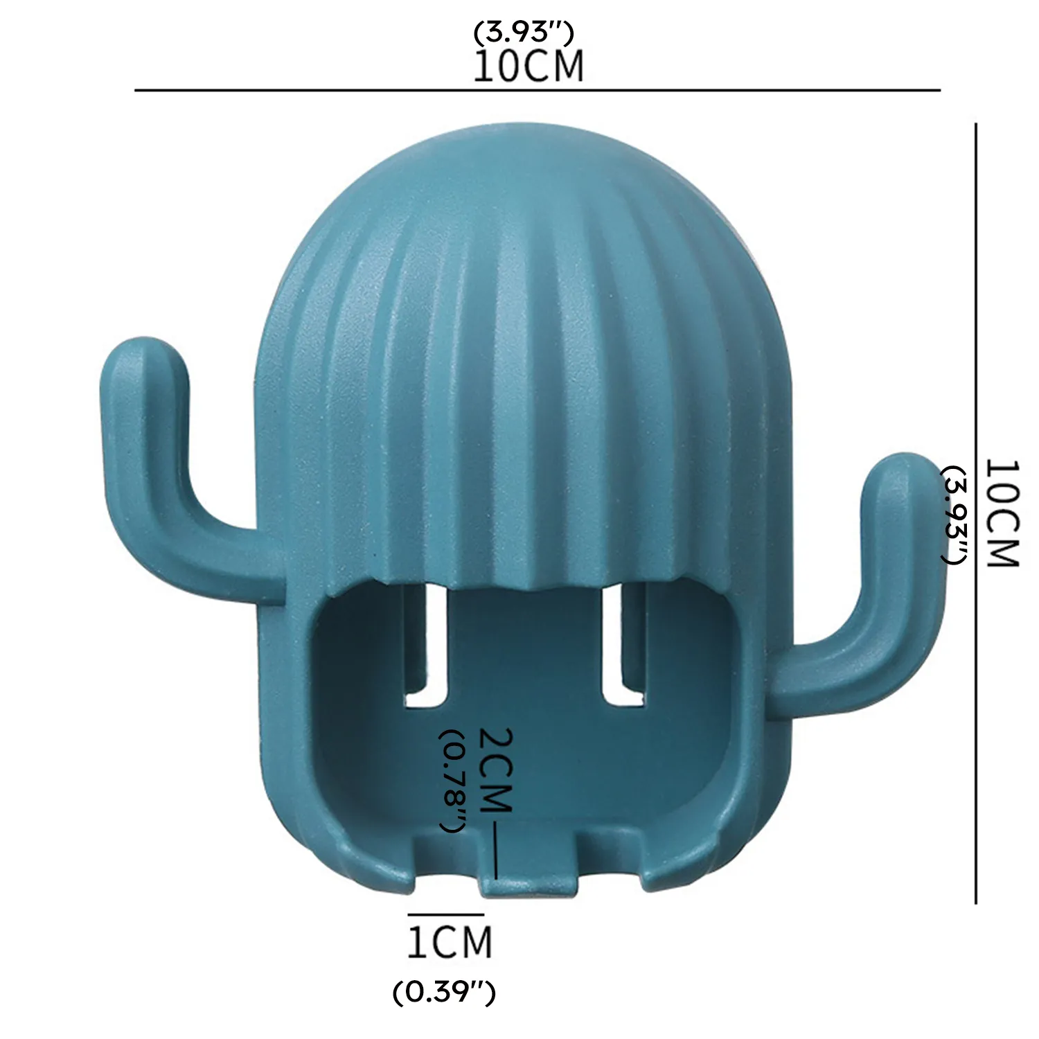 Cactus Toothbrush Holder Wall-Mounted Free Punch Tooth Brush Storage Rack Bathroom Accessories Dark Green