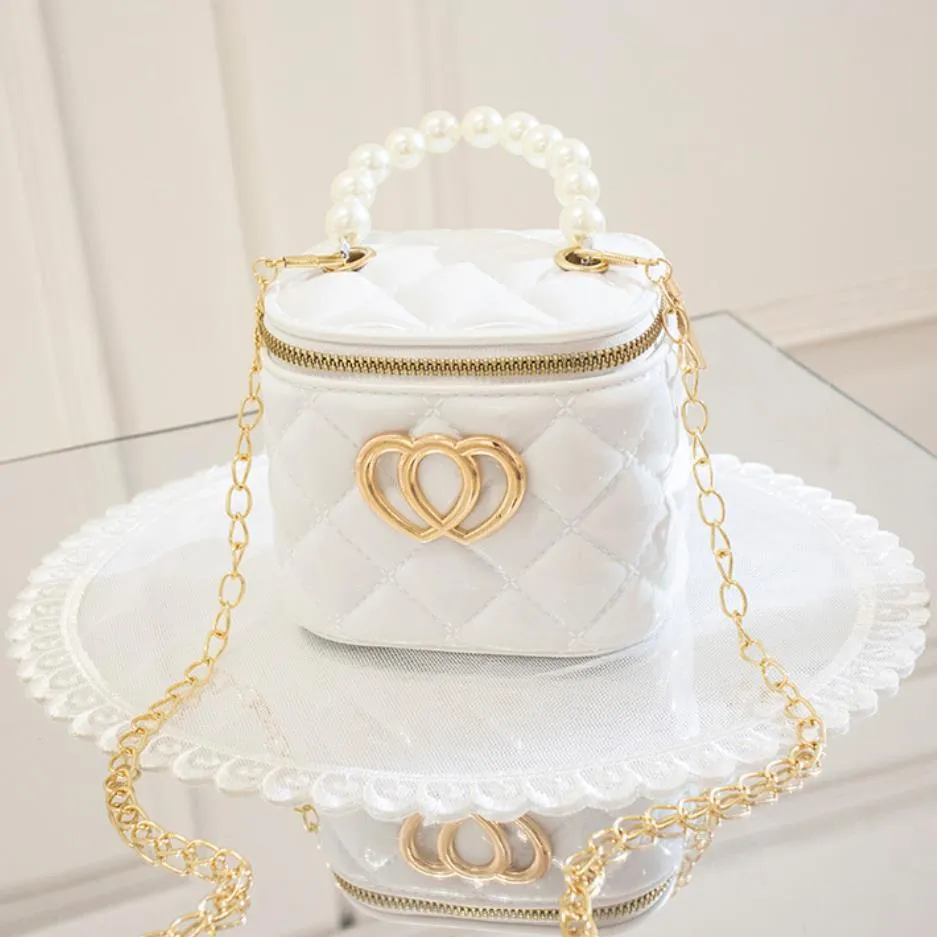 Toddler/Kid Elegant Bucket Bag, PVC Material, Classic Diamond Grid Pattern Printing for Girl  big image 1
