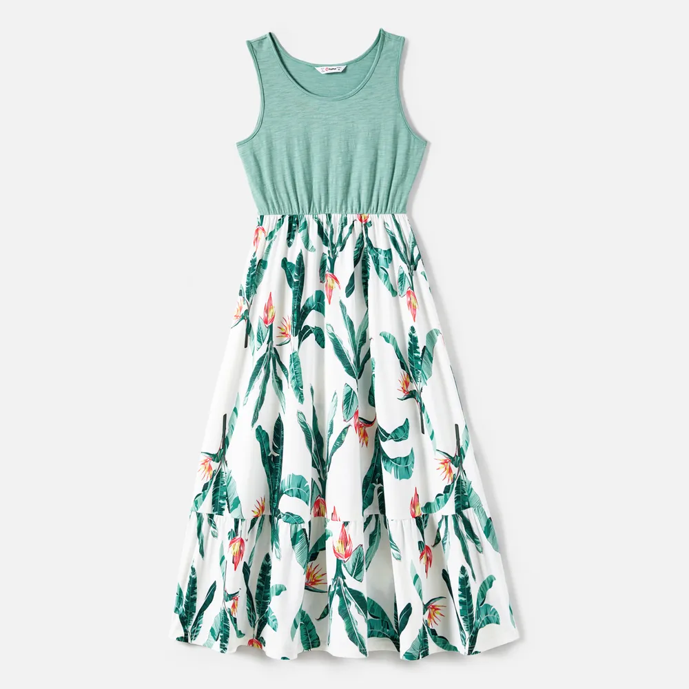 Look per tutta la famiglia Piante e fiori tropicali Senza maniche Coordinati per tutta la famiglia Set big image 6