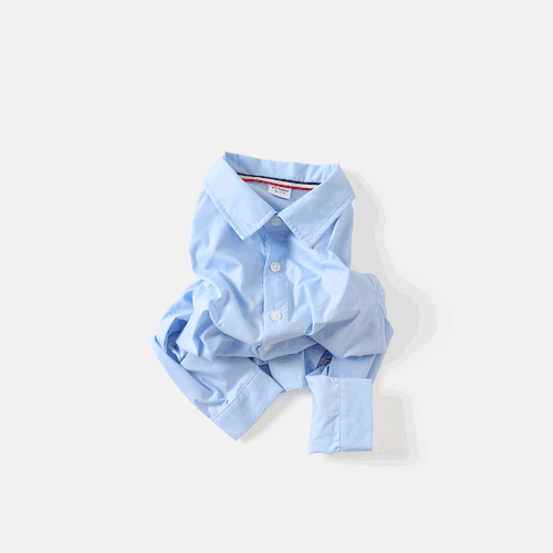 Toddler Boy/Girl School Uniform Long-sleeve Solid Shirt