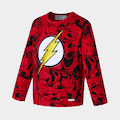 Go-Glow THE FLASH Illuminating Red Sweatshirt with Light Up The Flash Pattern Including Controller (Battery Inside) Red image 4