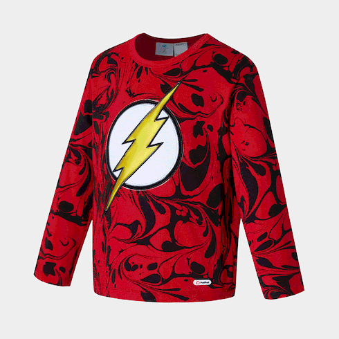 Go-Glow THE FLASH Illuminating Red Sweatshirt with Light Up The Flash Pattern Including Controller (Battery Inside) Red big image 4