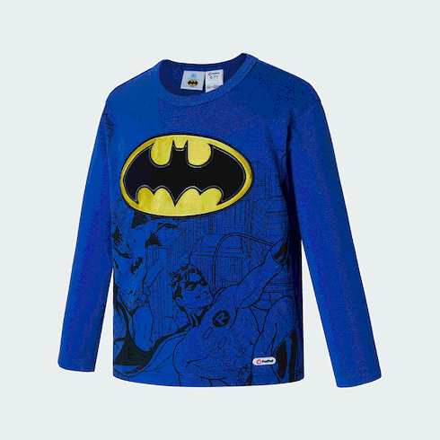 Go-Glow BATMAN Illuminating Blue Sweatshirt with Light Up Batman Pattern Including Controller (Battery Inside) Blue big image 3