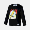 Go-Glow THE FLASH Illuminating Black Sweatshirt with Light Up The Flash Pattern Including Controller (Battery Inside) Black image 3