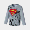 Go-Glow SUPERMAN Illuminating Grey Sweatshirt with Light Up Superman Pattern Including Controller (Battery Inside) Flecked Grey image 3