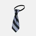 Go-Glow Light Up Stripe Mesh Necktie Including Controller (Battery Inside) Black/White image 4