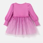 Barbie Baby/Toddler Girl Figure Print Long-sleeve Mesh Panel Dress  image 5