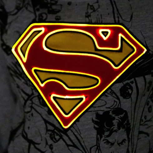 Go-Glow SUPERMAN Illuminating Grey Sweatshirt with Light Up Superman Pattern Including Controller (Battery Inside) Flecked Grey big image 8