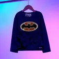 Go-Glow BATMAN Illuminating Blue Sweatshirt with Light Up Batman Pattern Including Controller (Battery Inside) Blue image 4