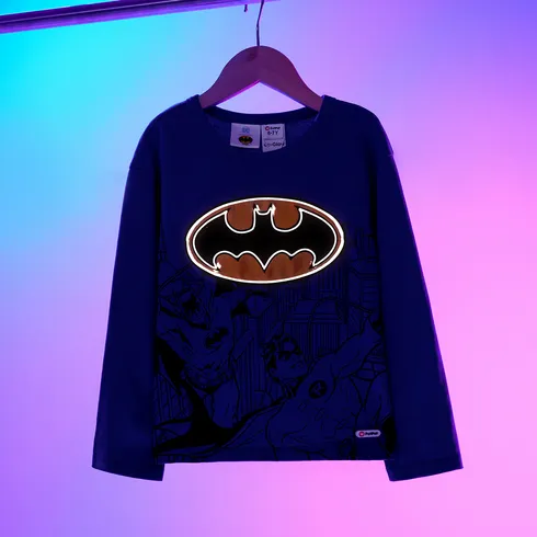 Go-Glow BATMAN Illuminating Blue Sweatshirt with Light Up Batman Pattern Including Controller (Battery Inside) Blue big image 4
