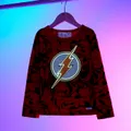 Go-Glow THE FLASH Illuminating Red Sweatshirt with Light Up The Flash Pattern Including Controller (Battery Inside) Red image 3