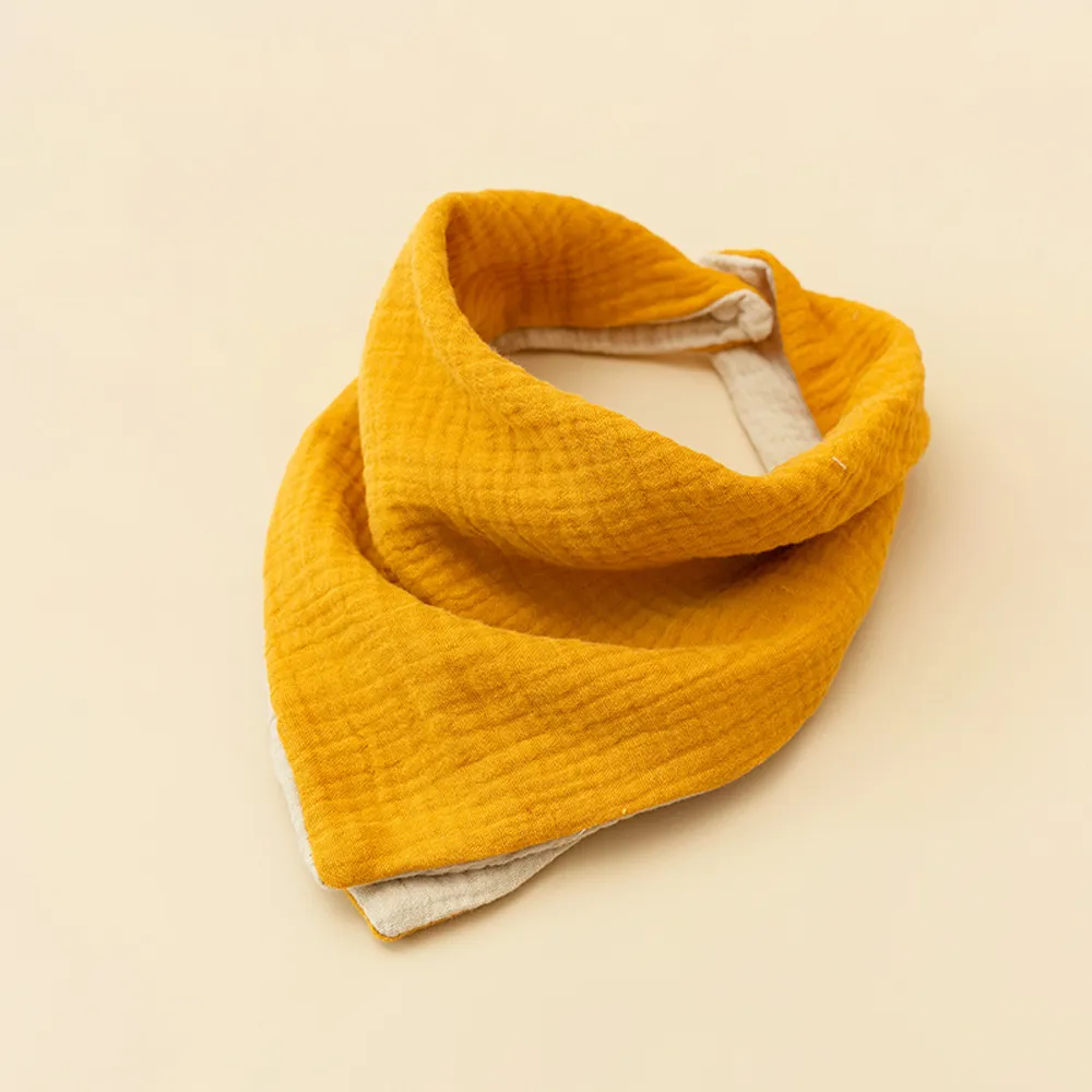 Cotton Dual-colored Triangle Baby Bibs for Boys  big image 1