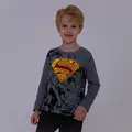 Go-Glow SUPERMAN Illuminating Grey Sweatshirt with Light Up Superman Pattern Including Controller (Battery Inside) Flecked Grey image 4