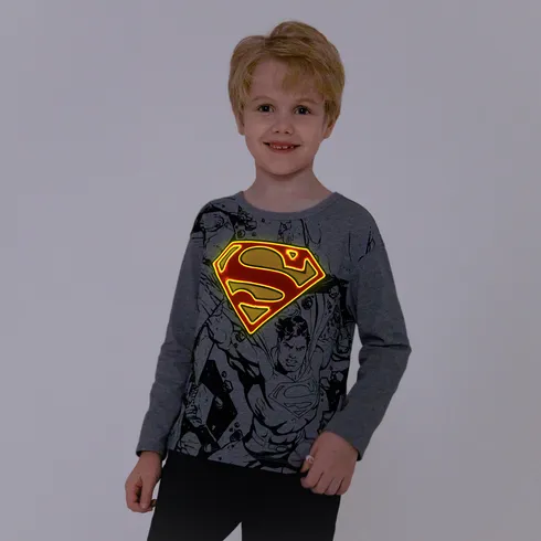 Go-Glow SUPERMAN Illuminating Grey Sweatshirt with Light Up Superman Pattern Including Controller (Battery Inside) Flecked Grey big image 4