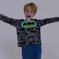Go-Glow BATMAN Illuminating Grey Sweatshirt with Light Up Batman Pattern Including Controller (Battery Inside) Flecked Grey image 5