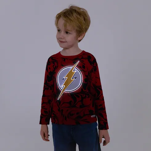 Go-Glow THE FLASH Illuminating Red Sweatshirt with Light Up The Flash Pattern Including Controller (Battery Inside) Red big image 5
