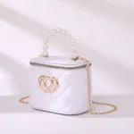 Toddler/Kid Elegant Bucket Bag, PVC Material, Classic Diamond Grid Pattern Printing for Girl  image 3