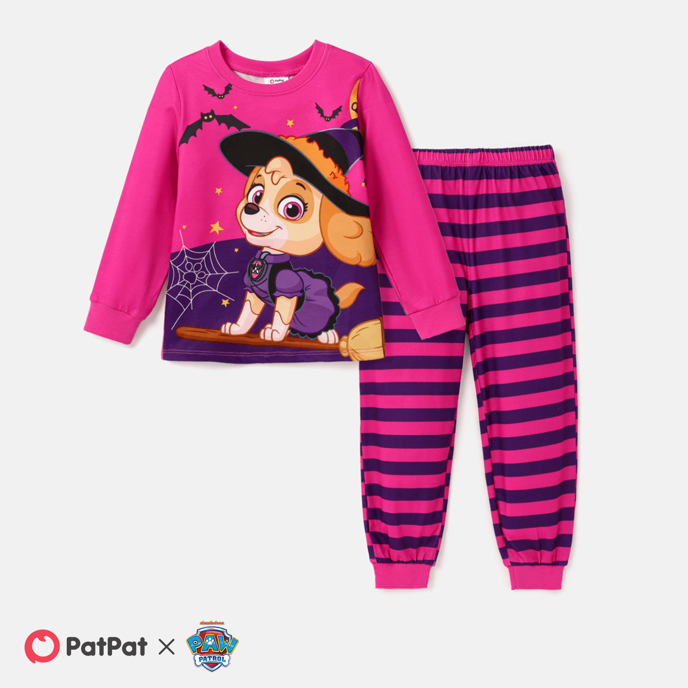 

PAW Patrol Halloween Toddler Girl/Boy 2pcs Character Print Long-sleeve Top and Stripe Pants Set