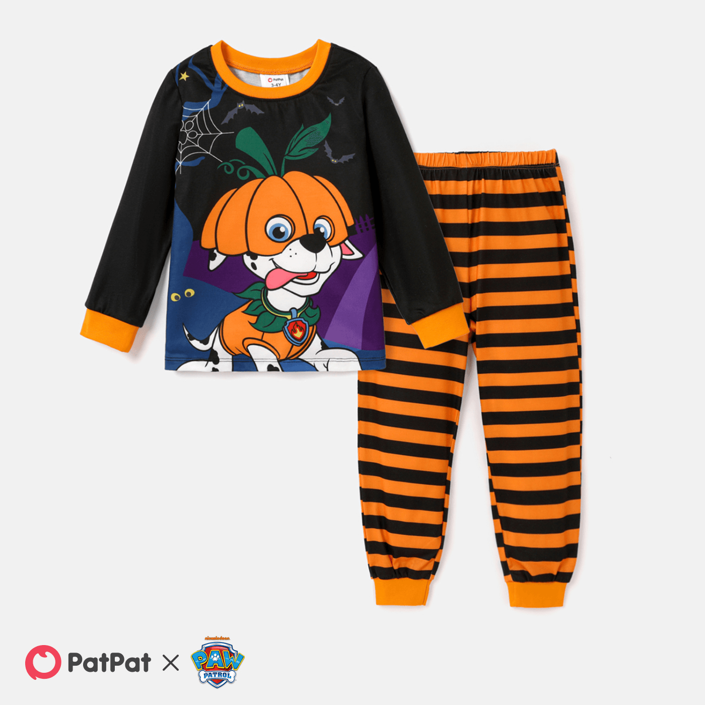 

PAW Patrol Halloween Toddler Girl/Boy 2pcs Character Print Long-sleeve Top and Stripe Pants Set