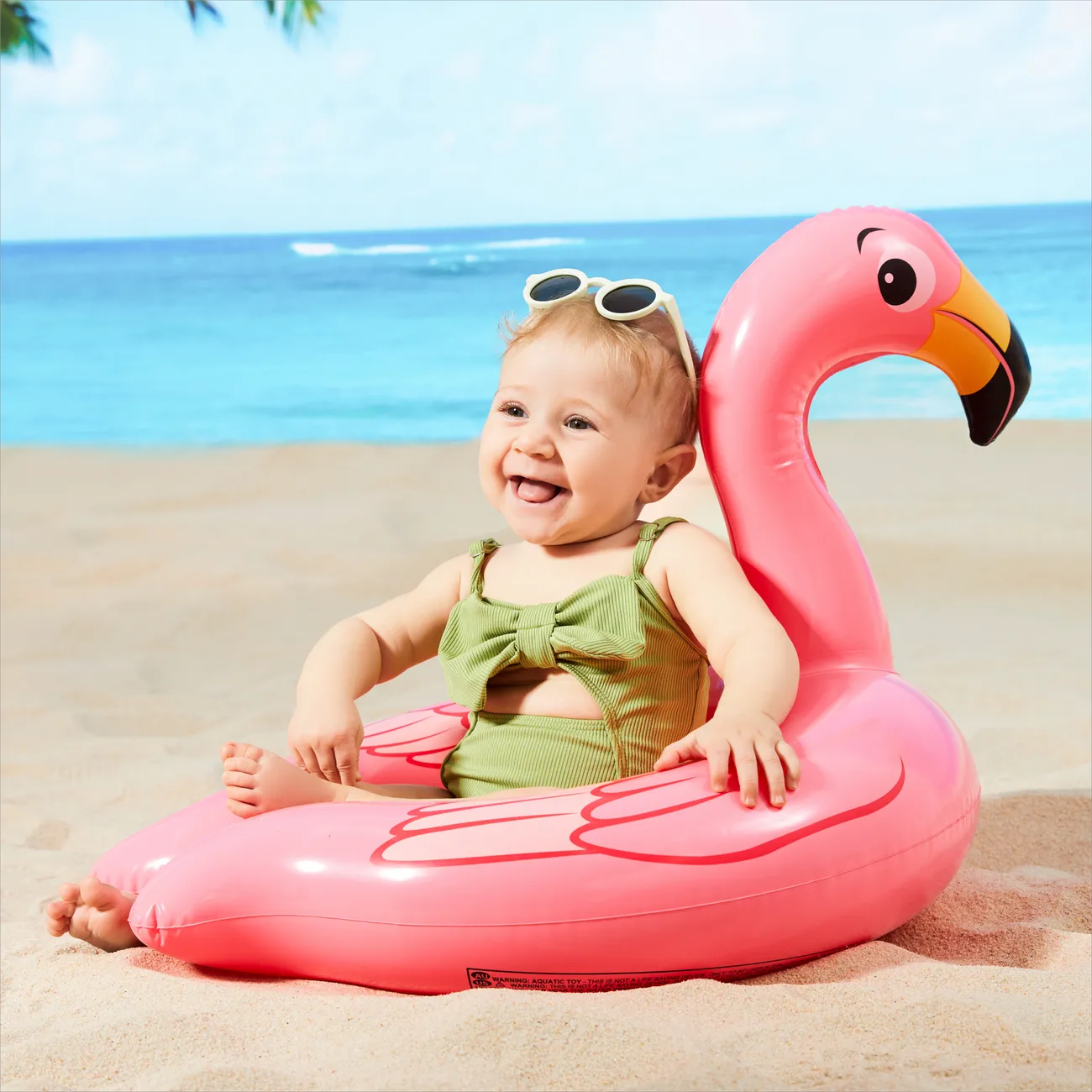 Baby Mädchen Hypertaktil Süß Tanktop Badeanzüge grün big image 1