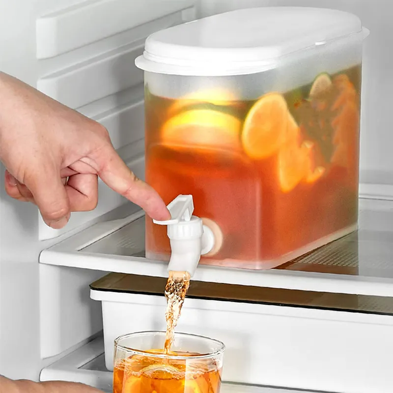 Large Cold Water Pitcher with Faucet and Ice Compartment   image 2