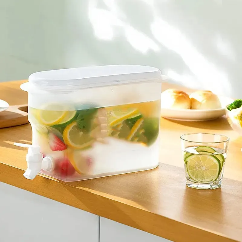 Large Cold Water Pitcher with Faucet and Ice Compartment   image 3