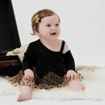 Baby Girl Cotton Polka Dots Sloping Shoulders Single Slip Mesh Dress  image 2
