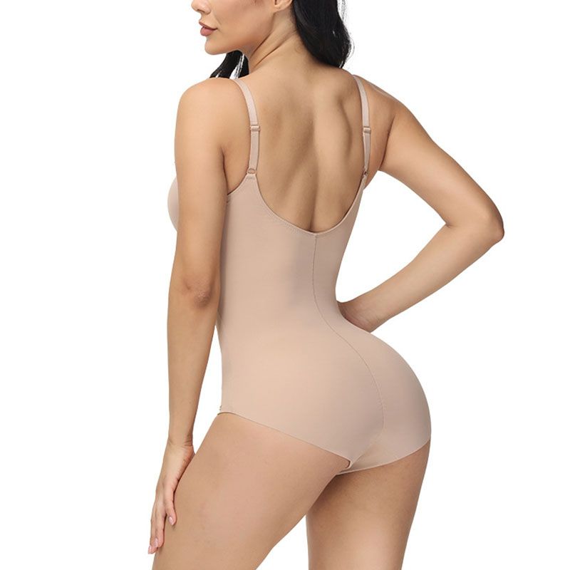 

Seamless Bodysuit with Detachable Straps, Push-up Bust, Tummy Control, and Butt Lifting