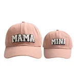 2-pack Soft and comfortable baseball cap 100% cotton for Mommy and Me Pink