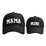 2-pack Soft and comfortable baseball cap 100% cotton for Mommy and Me Black