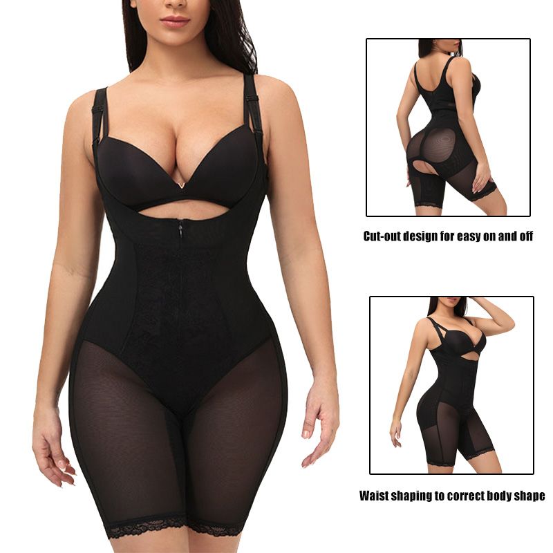 Bodysuit Shapewear Deep V-Neck Body Shaper Backless U Plunge Thong Shapers  Waist Trainer Women Clear Strap Padded Push Up Corset (Color : Beige, Size  : S) price in Saudi Arabia