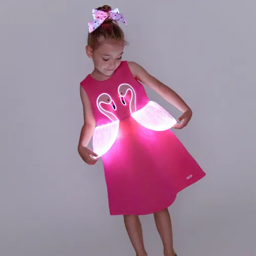 Go-Glow Illuminating Toddler Dress with Light Up Skirt Including Controller (Battery Inside)