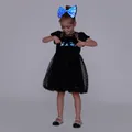 Go-Glow Illuminating Toddler Dress with Light Up Cat Pattern Including Controller (Battery Inside) Black image 4
