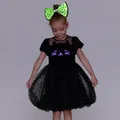 Go-Glow Illuminating Toddler Dress with Light Up Cat Pattern Including Controller (Battery Inside) Black image 5