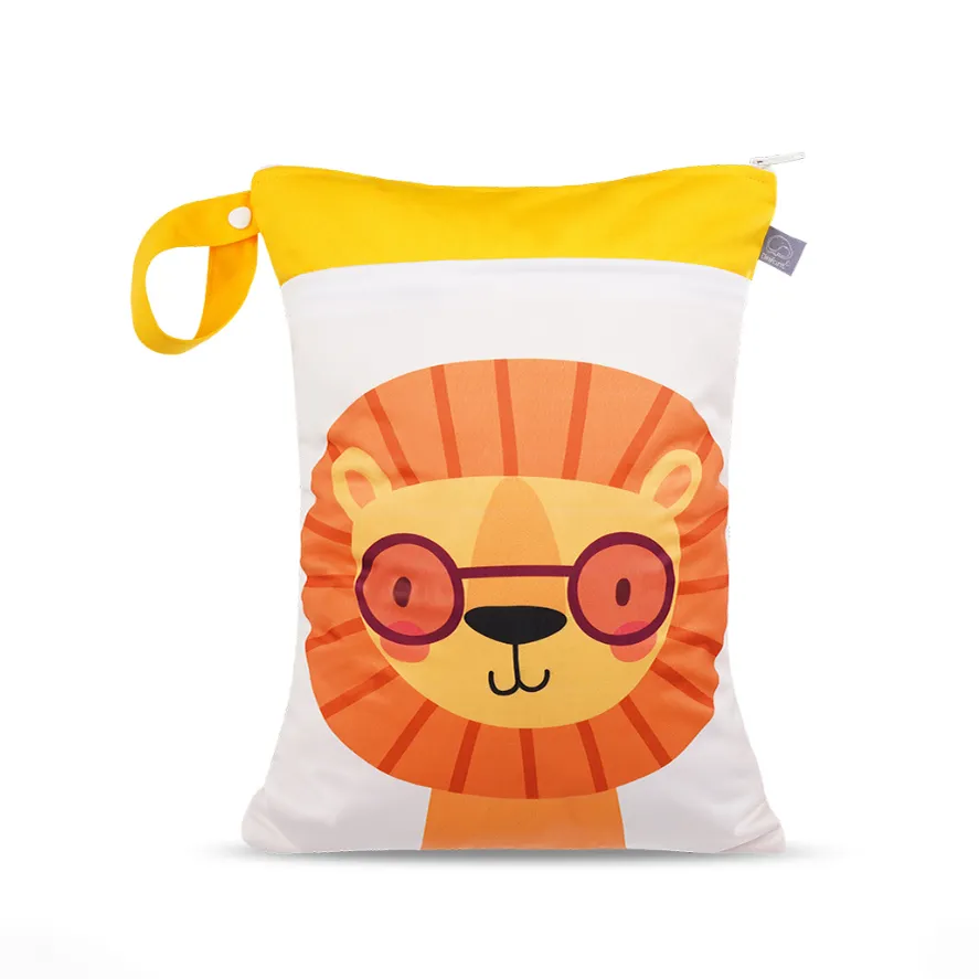 Cute Double-Zipper Waterproof Bag for Storing Baby's Diapers  big image 1