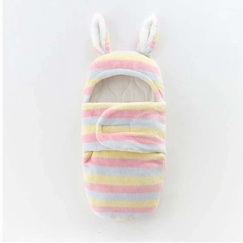 

Winter Flannel Newborn Baby Sleeping Bag/Blanket with Cute Rabbit Ear Design