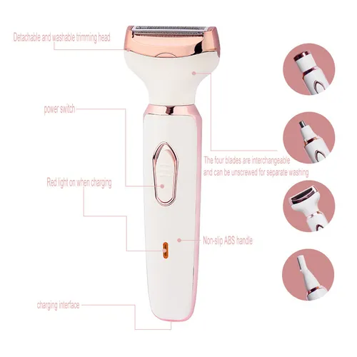 New 4-in-1 Women's Shaver with USB Charging