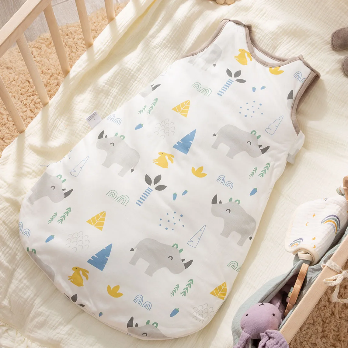 Saco de dormir anti-chute do bebê de uma peça Cor-B image 3