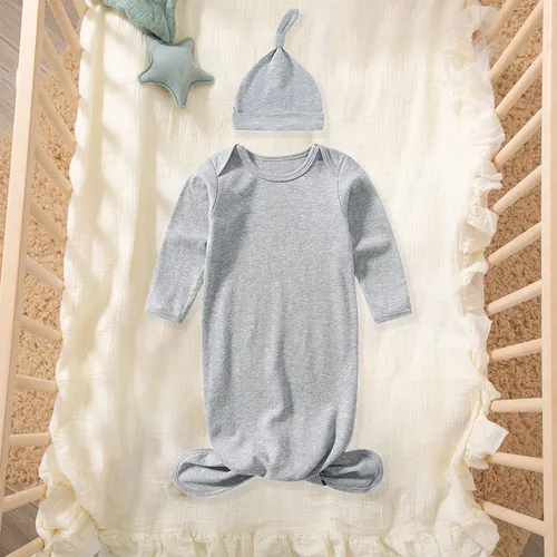 2pcs Baby Cotton Sleep Bag and Hat Set