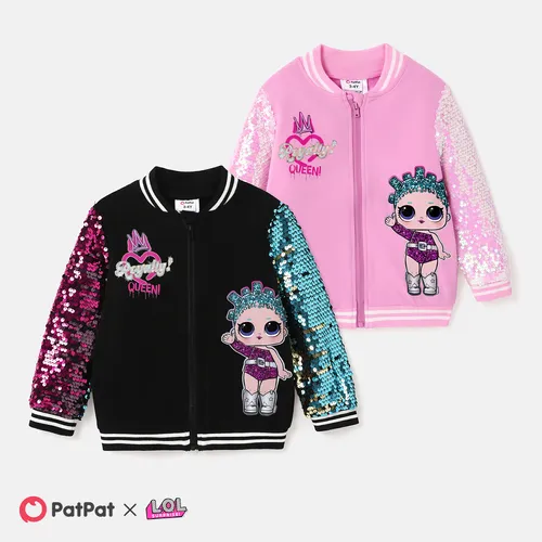 L.O.L. SURPRISE! Toddler/Kid Girl Character Print Sequin Long-sleeve Jacket