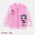 L.O.L. SURPRISE! Toddler/Kid Girl Character Print Sequin Long-sleeve Jacket  Pink