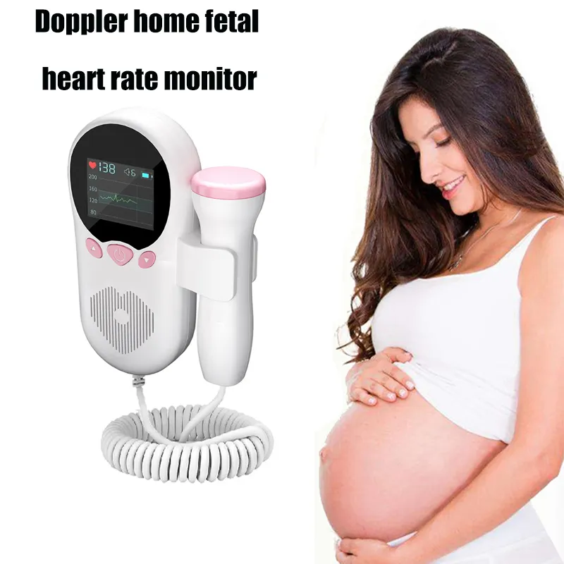 家用多普勒胎兒心率監測儀，帶高靈敏度探頭和IPX1防水等級