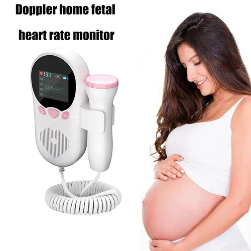 Monitor de frecuencia cardíaca fetal Doppler de uso doméstico con sonda de alta sensibilidad y clasificación impermeable IPX1